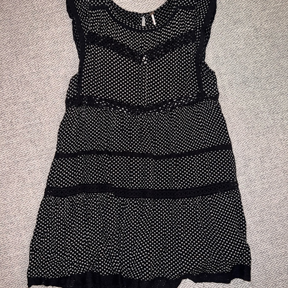 Free People Black and White Floral Dress